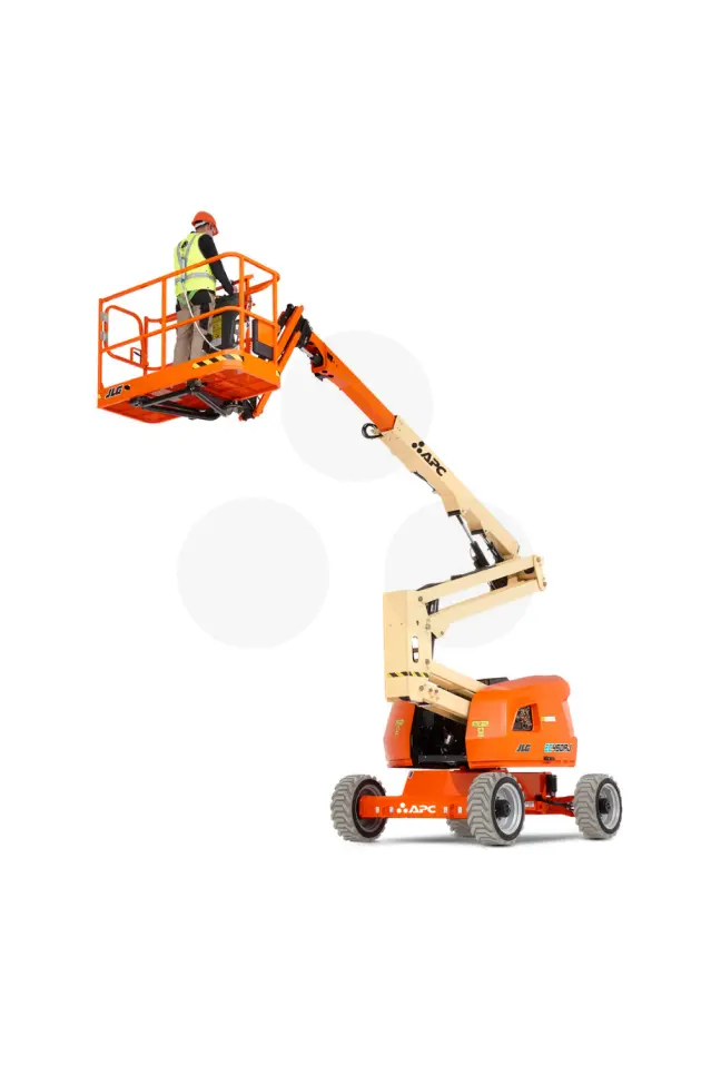 Plataforma elevatória articulada JLG EC450AJ 4X4 SKG Grupo APC aluguel de PTA